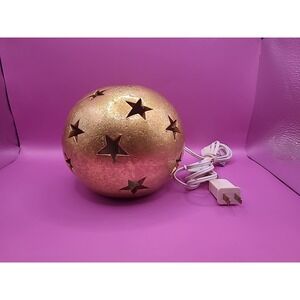 House of Lloyds Christmas Gold Star Light Ornament Lamp Vtg Celestial Room Decor